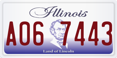 IL license plate A067443