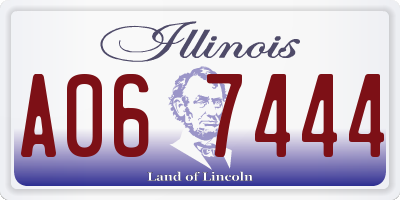 IL license plate A067444