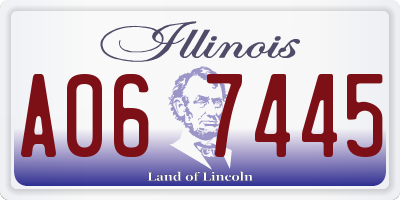 IL license plate A067445