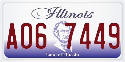 IL license plate A067449