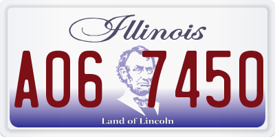 IL license plate A067450