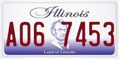 IL license plate A067453