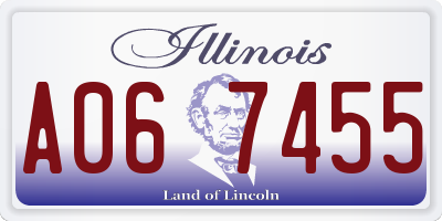 IL license plate A067455