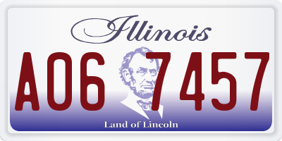 IL license plate A067457