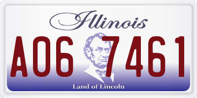 IL license plate A067461