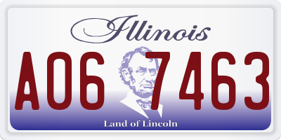 IL license plate A067463