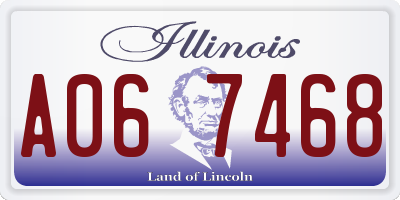 IL license plate A067468