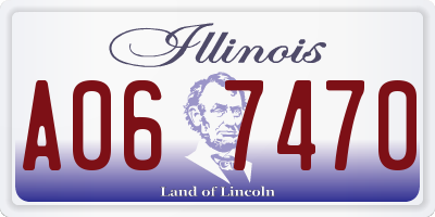 IL license plate A067470