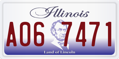 IL license plate A067471