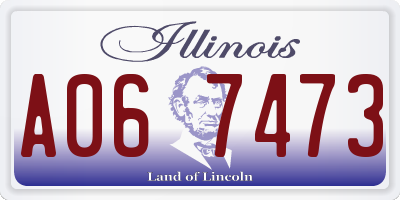 IL license plate A067473