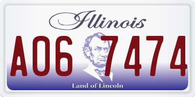 IL license plate A067474
