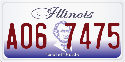 IL license plate A067475
