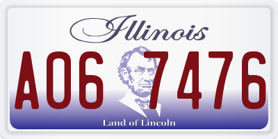 IL license plate A067476