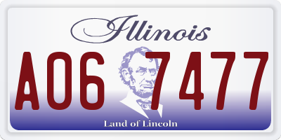 IL license plate A067477
