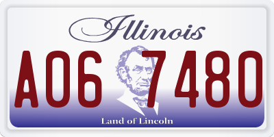 IL license plate A067480