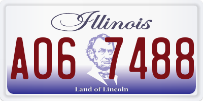 IL license plate A067488