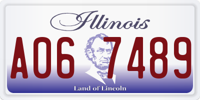 IL license plate A067489