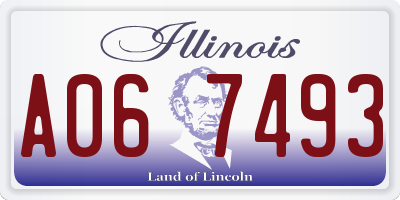 IL license plate A067493