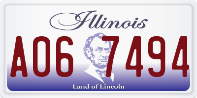 IL license plate A067494