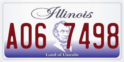 IL license plate A067498