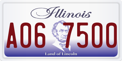 IL license plate A067500