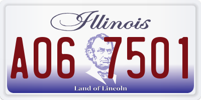 IL license plate A067501