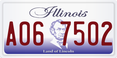 IL license plate A067502