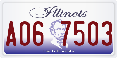 IL license plate A067503