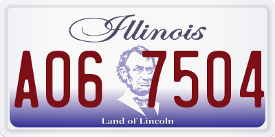 IL license plate A067504