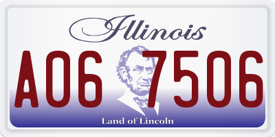 IL license plate A067506