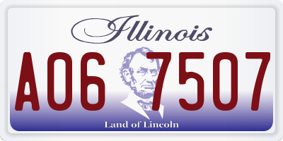 IL license plate A067507