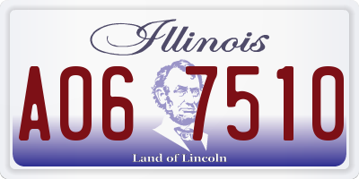 IL license plate A067510