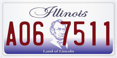 IL license plate A067511