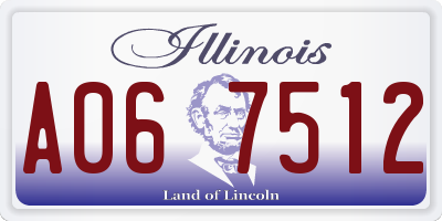 IL license plate A067512