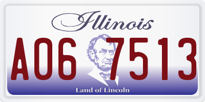 IL license plate A067513