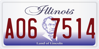 IL license plate A067514