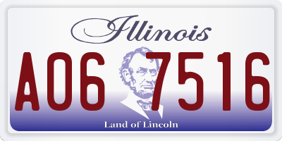IL license plate A067516