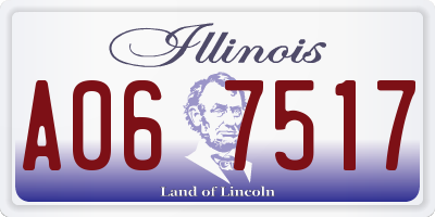 IL license plate A067517