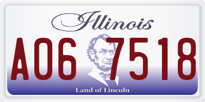 IL license plate A067518