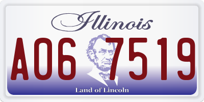 IL license plate A067519