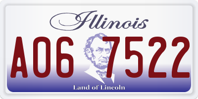 IL license plate A067522