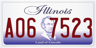 IL license plate A067523
