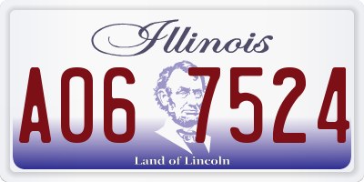 IL license plate A067524
