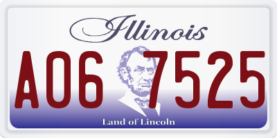 IL license plate A067525