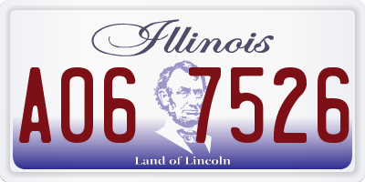 IL license plate A067526