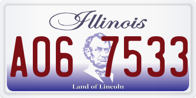 IL license plate A067533