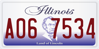 IL license plate A067534