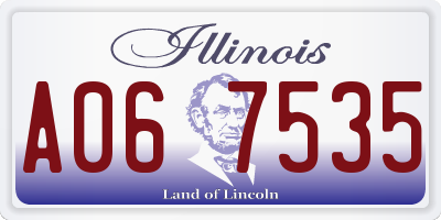 IL license plate A067535