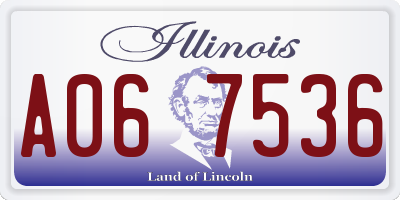 IL license plate A067536