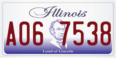 IL license plate A067538